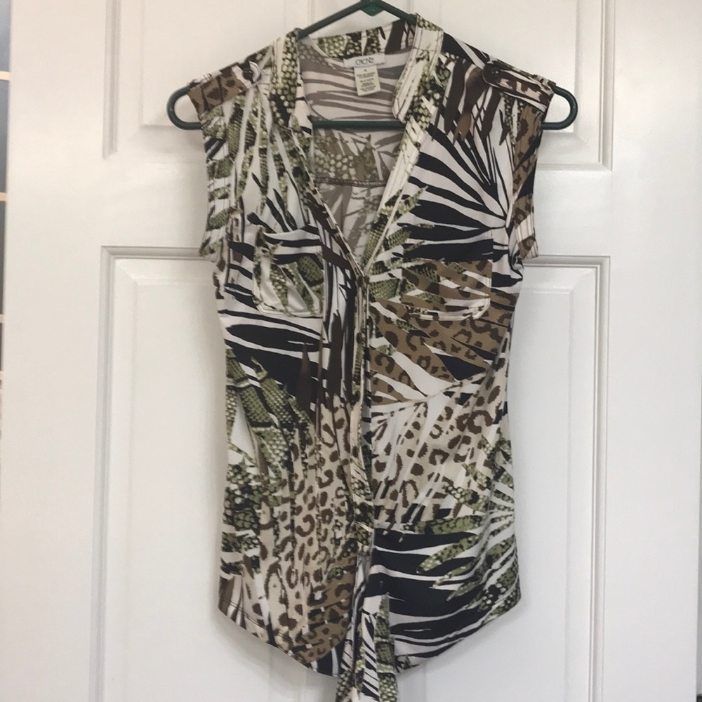 Cache silky cap sleeve blouse plus FREE TOTE!